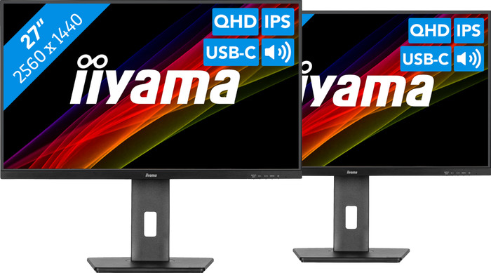 Iiyama Prolite XUB2797QSN-B2 Duo Pack Main Image