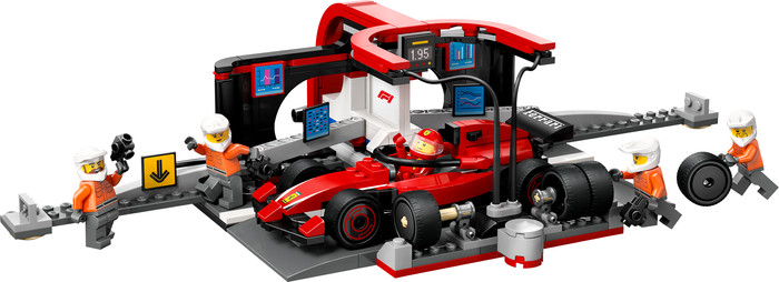 LEGO City F1 Pitstop en Pitcrew met Ferrari Auto 60443 Main Image