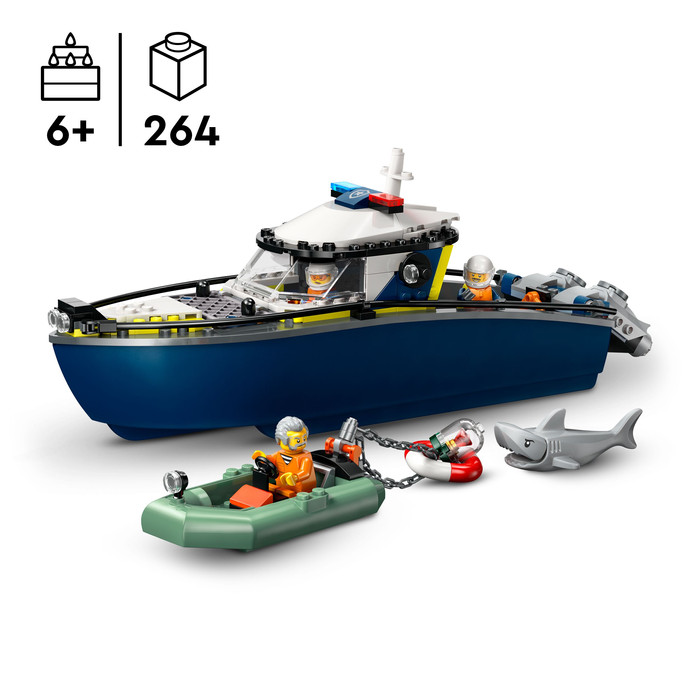 LEGO City Achtervolging met Politieboot 60456 product in gebruik