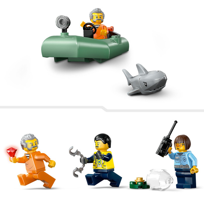 LEGO City Achtervolging met Politieboot 60456 product in gebruik