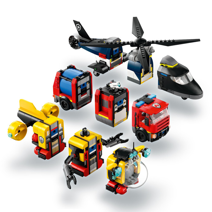 LEGO City - Hélicoptère, Camion de Pompiers et Sous-marin Modulable 60462 produit à l'usage