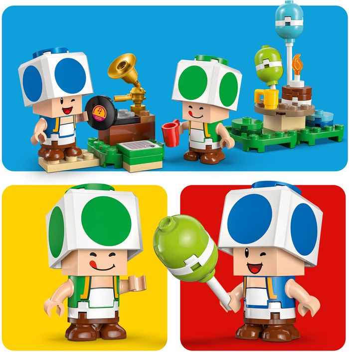 LEGO Super Mario Toads huisfeestje 72041 product in gebruik
