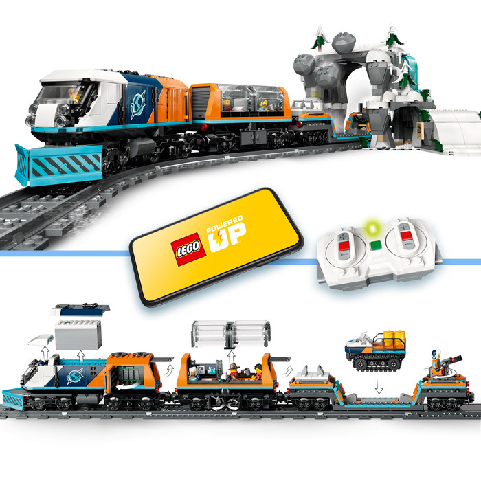 LEGO City Explorers' Arctic Polar Express Train 60470 product in use