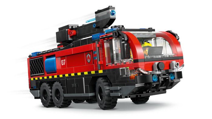 LEGO City Luchthaven Brandweertruck 60499 product in gebruik