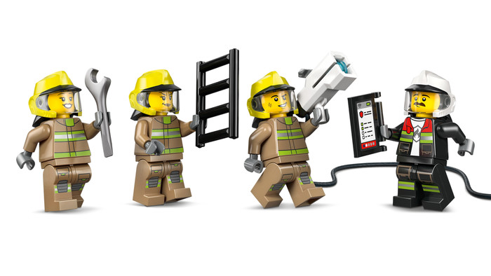 LEGO City Luchthaven Brandweertruck 60499 product in gebruik