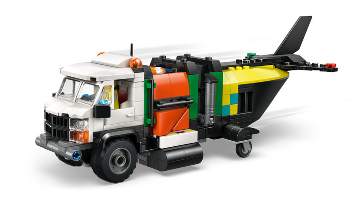 LEGO City Vliegtuig, Servicewagen en Hovercraft remix 60505 product in gebruik