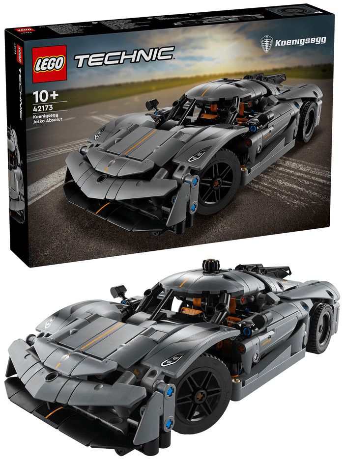 LEGO Technic Koenigsegg Jesko Absolut Gray Hypercar 42173 right side