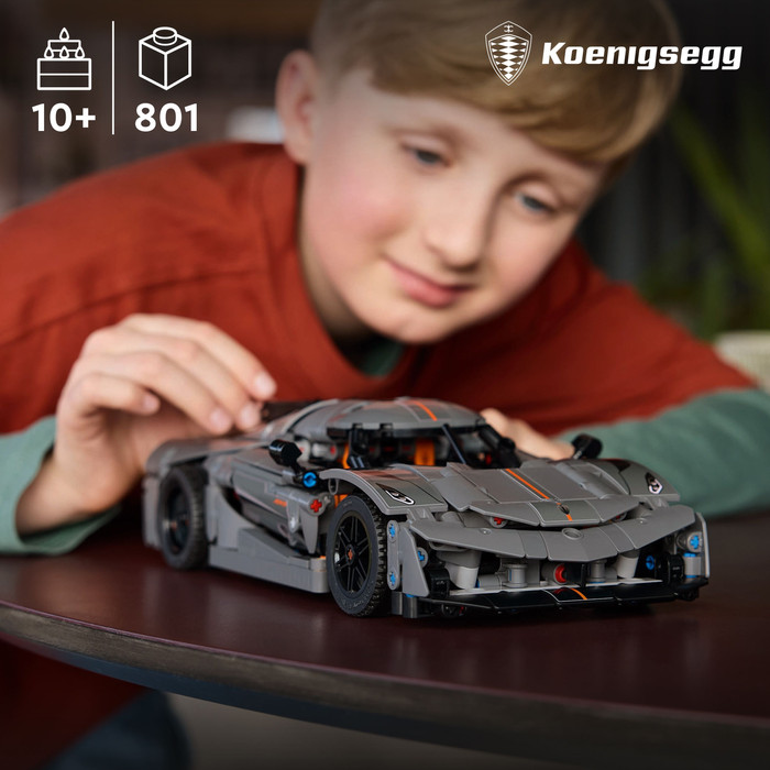 LEGO Technic Koenigsegg Jesko Absolut Gray Hypercar 42173 visual supplier