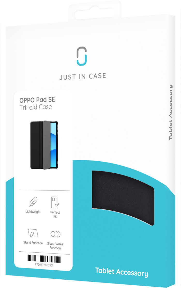 Just in Case OPPO Pad SE Tri-Fold Book Case Noir emballage