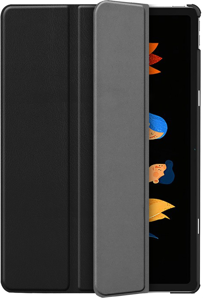 Just in Case Lenovo Idea Tab Plus Tri-Fold Book Case Zwart voorkant