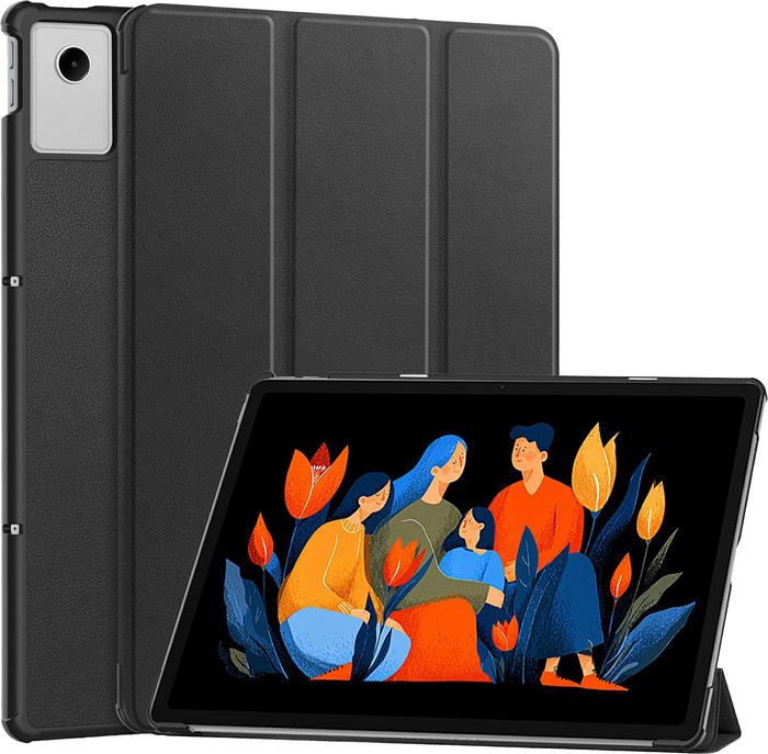 Just in Case Lenovo Idea Tab Plus Tri-Fold Book Case Zwart samengesteld product