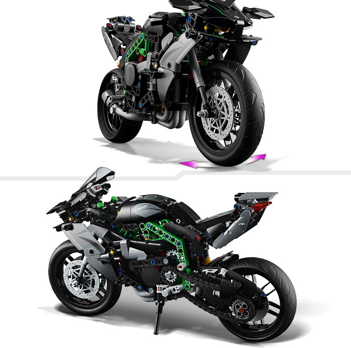 LEGO Technic Kawasaki Ninja H2R motor 42170 product in gebruik