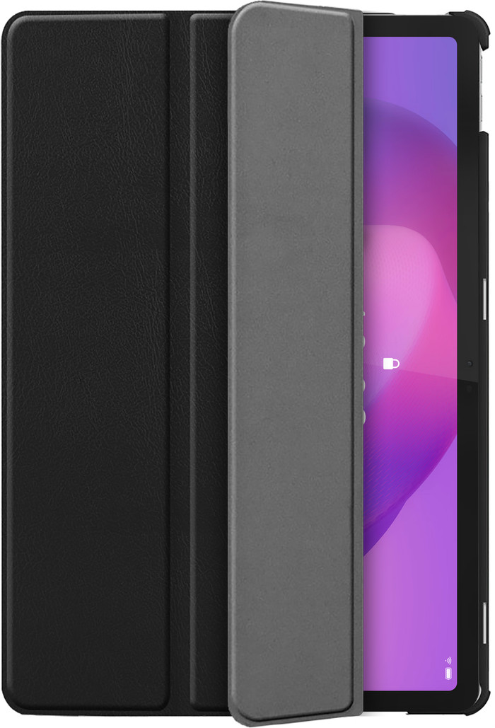 Just in Case Lenovo Idea Tab Tri-Fold Book Case Zwart voorkant