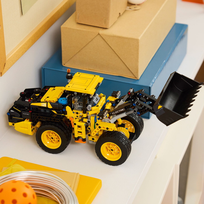 LEGO Technic Volvo L120 Electric Wheel Loader 42209 product in use