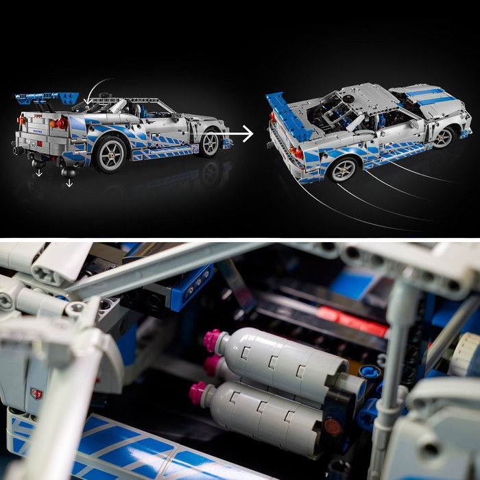 LEGO Technic 2 Fast 2 Furious Nissan Skyline GT-R (R34) Car 42210 product in use
