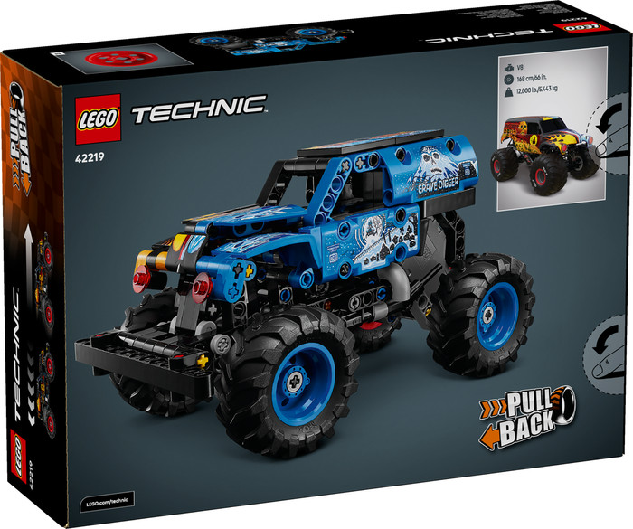 LEGO Technic Monster Jam Grave Digger vuur en ijs 42219 verpakking