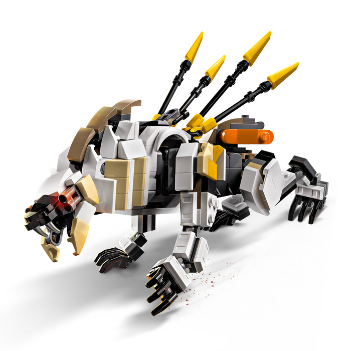 LEGO Horizon Adventures Aloy en Varl vs. Shell-Walker en Sawtooth 77037 product in gebruik