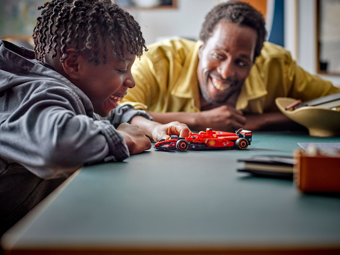 LEGO Speed Champions Ferrari SF-24 F1 Race Car 77242 product in use