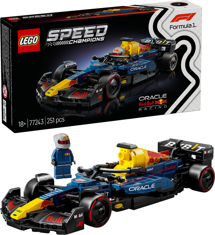 LEGO Speed Champions Oracle Red Bull Racing RB20 F1 Race Car 77243 right side