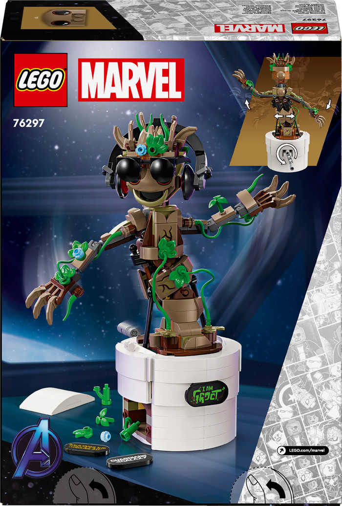 LEGO Marvel Dancing Groot 76297 packaging