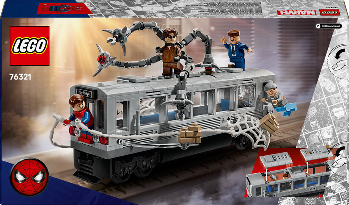 LEGO Marvel - La Scène du Train de Spider-Man et Docteur Octopus 76321 emballage