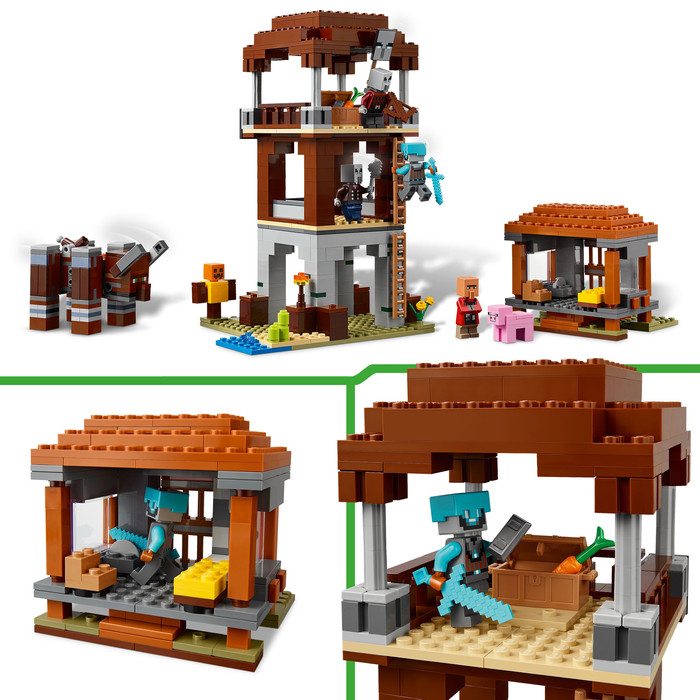 LEGO Minecraft - L¿avant-poste de Pillards et le Ravageur 21278 produit à l'usage