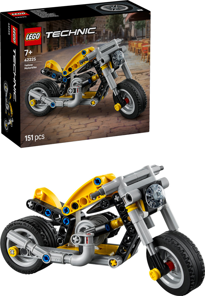 LEGO Technic Gele Motor 42225 rechterkant