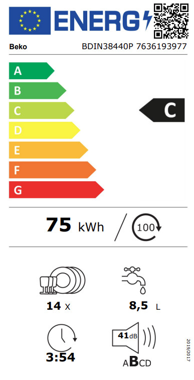 Beko BDIN38440P PowerIntense classe énergétique