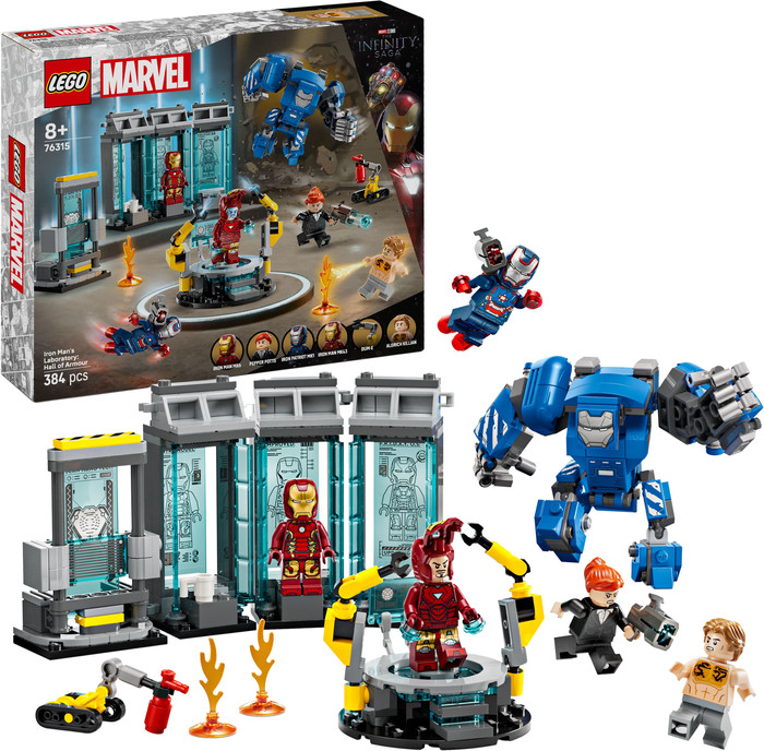 LEGO Marvel - Le Laboratoire d¿Iron Man : la Salle des Armures 76315 côté droit