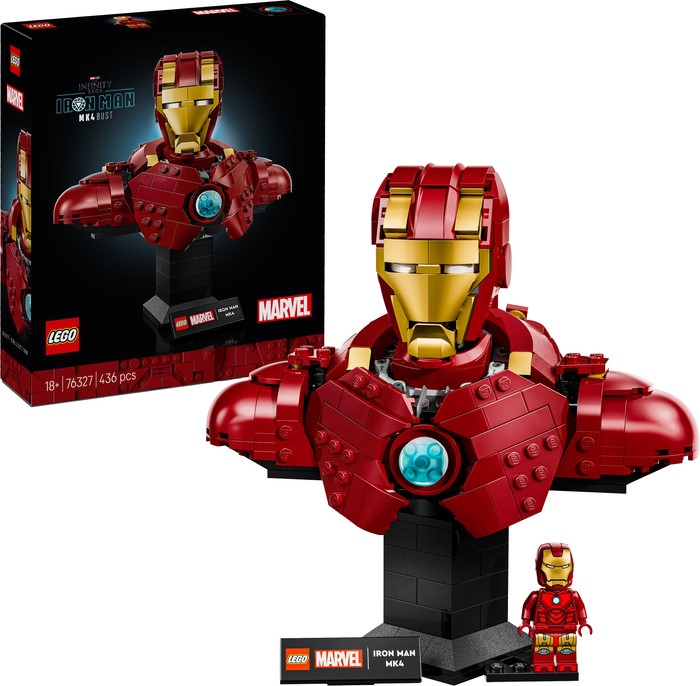 LEGO Marvel - Buste d¿Iron Man MK4 76327 côté droit