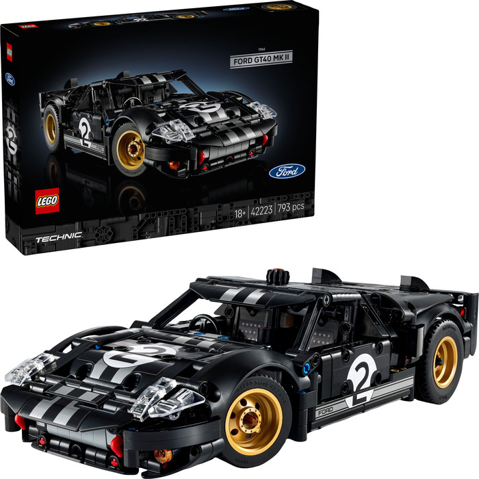 LEGO Technic 1966 Ford GT40 MKII Racewagen 42223 rechterkant