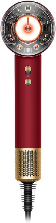 Dyson Supersonic Nural Curly + Coily Red Velvet linkerkant