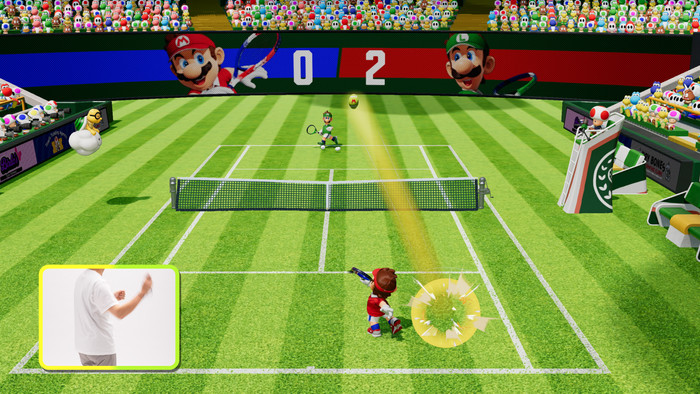 Nintendo Mario Tennis Fever Nintendo Switch 2 product in gebruik