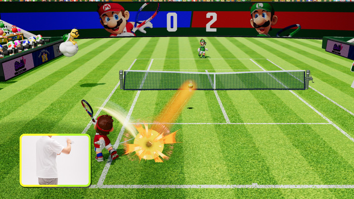 Nintendo Mario Tennis Fever Nintendo Switch 2 product in gebruik