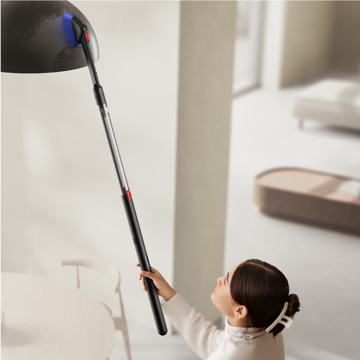 Dyson PencilVac Fluffycones product in gebruik