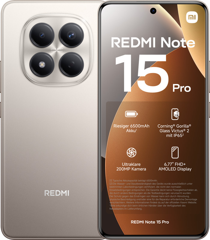 Redmi Note 15 Pro 256GB Goud 4G Main Image