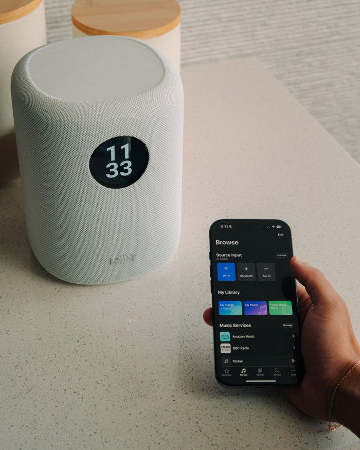 WiiM Sound Wit product in gebruik