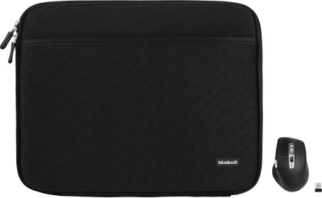 BlueBuilt Laptophoes breedte 37 cm 15-16 inch M Zwart + Maximus Muis Main Image