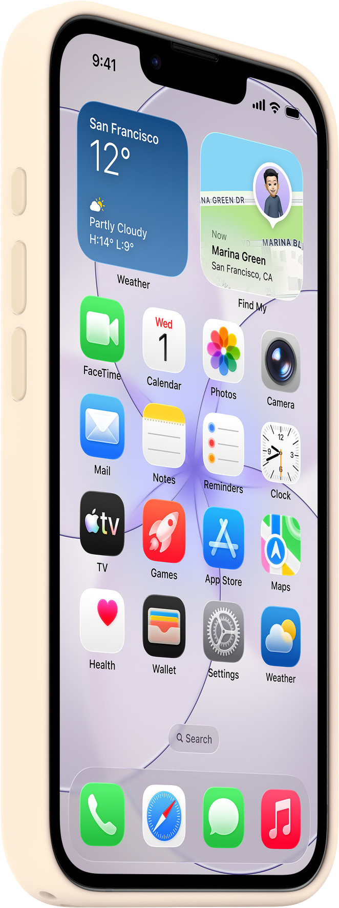 Apple iPhone 17e Back Cover with MagSafe Vanilla right side