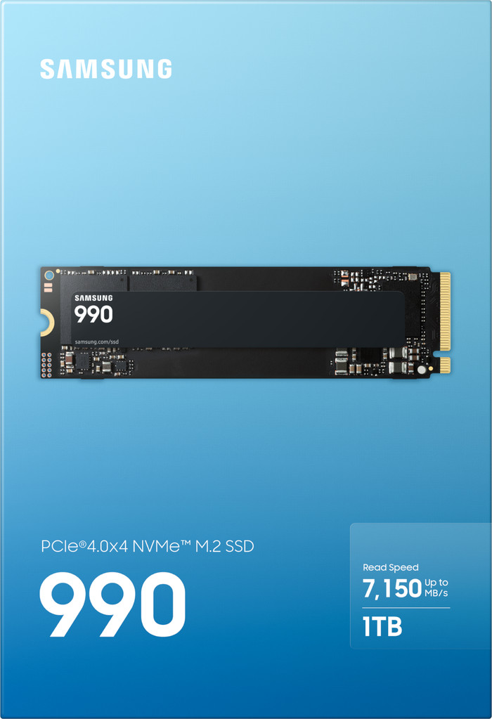 Samsung 990 PCIe 4.0 NVMe M.2 SSD 1TB verpakking