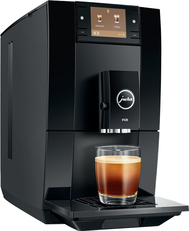 JURA A8 Piano Black (EA) linkerkant