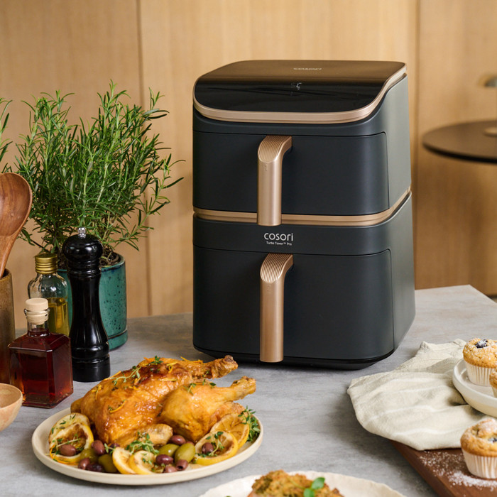 Cosori Turbo Tower Pro Smart product in gebruik