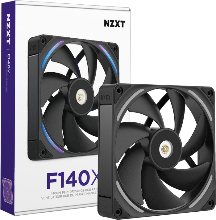 NZXT F140X RGB - Zwart verpakking