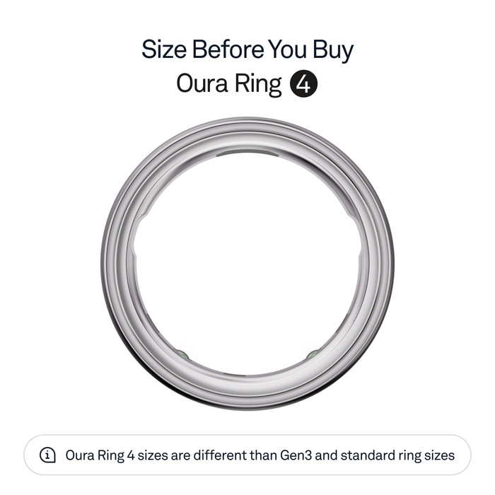 Oura Ring 4 Size 7 Silver visual supplier