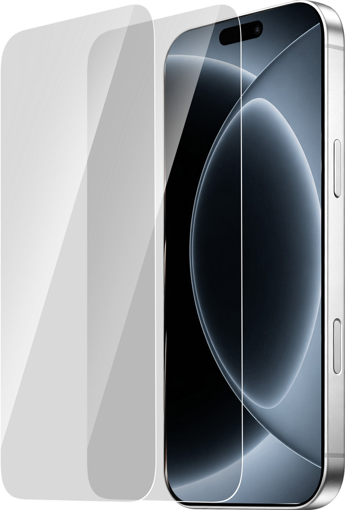 BlueBuilt iPhone 18 Pro Screenprotector Glas Duo Pack Main Image
