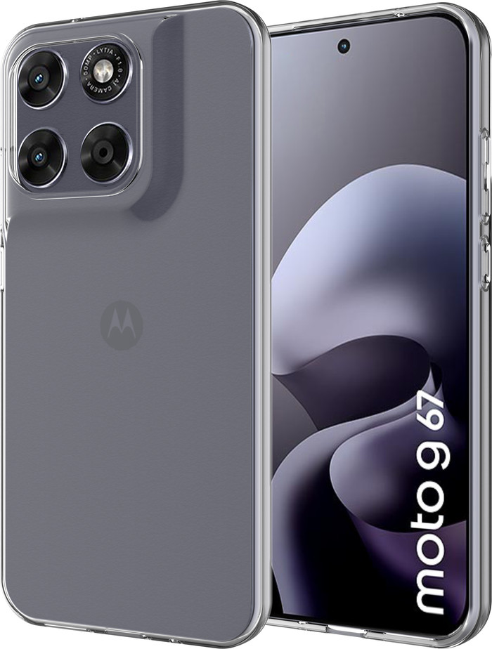 Just in Case Soft Design Motorola Moto G67 / G77 Back Cover Transparant voorkant