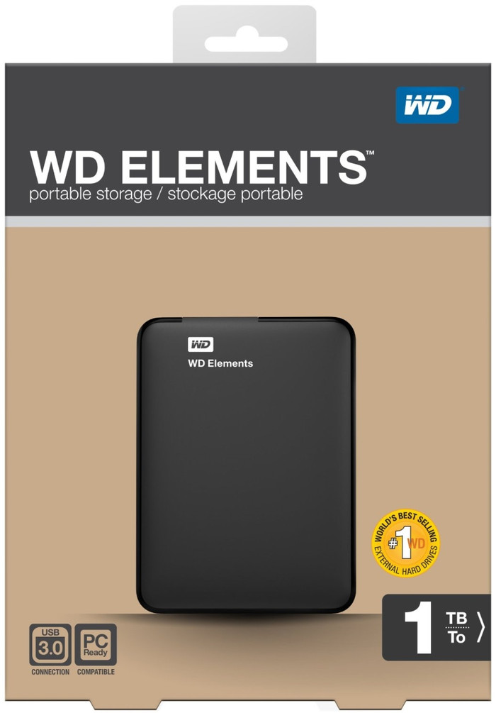 WD Elements Portable 1TB verpakking