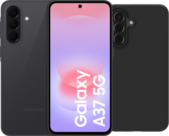 Samsung Galaxy A37 128 Go Noir 5G + BlueBuilt Back Cover Noir Main Image