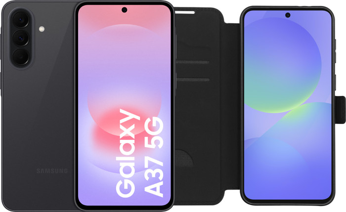 Samsung Galaxy A37 128 Go Noir 5G + BlueBuilt Book Case Noir Main Image