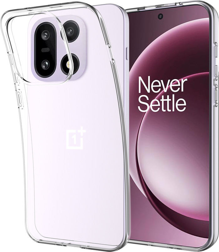 Just in Case Soft Design OnePlus 15 Back Cover Transparant linkerkant